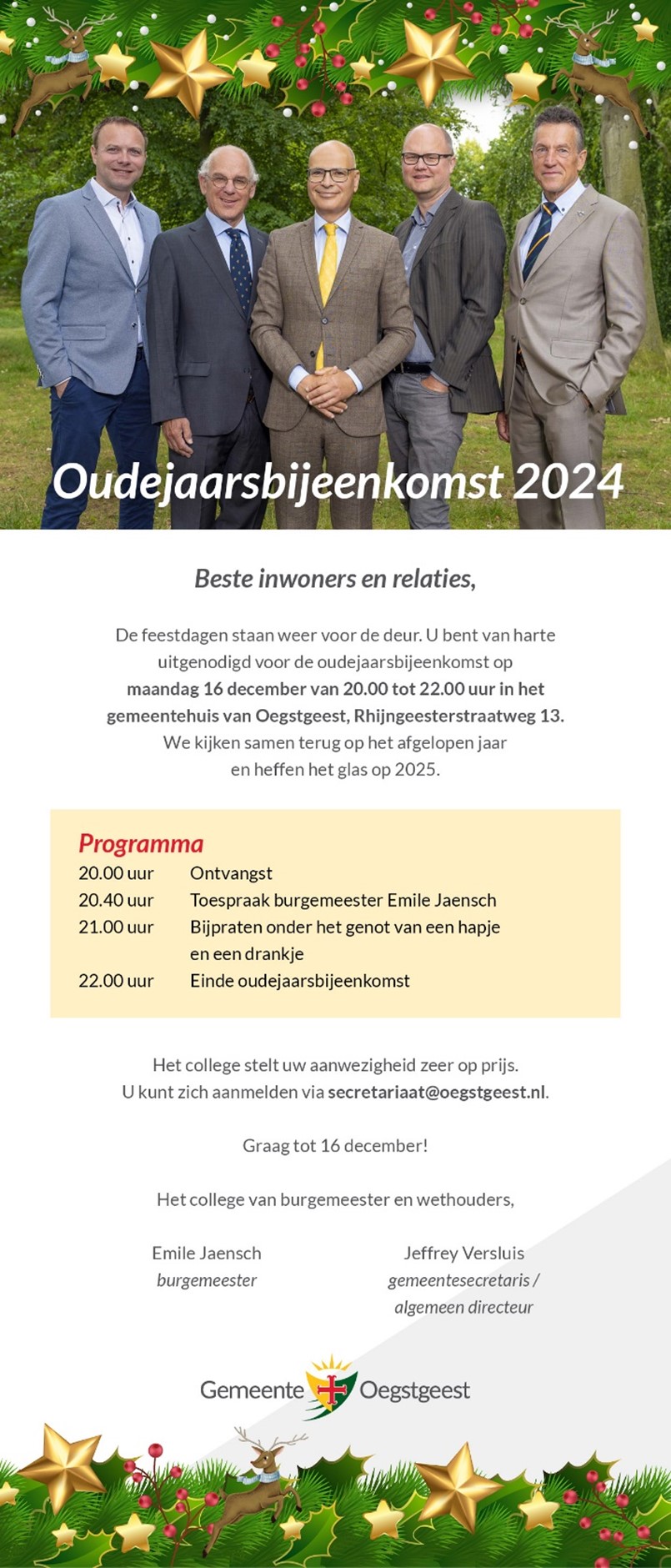 Flyer met programma